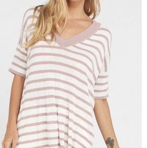Striped Vneck Pullover